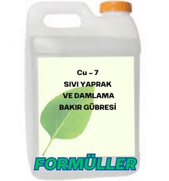 Cu – 7  SIVI YAPRAK VE DAMLAMA BAKIR GÜBRESİ ÜRETİM FORMÜLLERİ VE ÜRETİM YÖNTEMLERİ