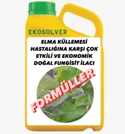 ELMA KÜLLEMESİ HASTALIĞINA KARŞI ÇOK ETKİLİ VE EKONOMİK DOĞAL FUNGİSİT İLACI İMALAT FORMÜLÜ VE ÜRETİM YÖNTEMİ VE UYGULAMA DOZAJLARI