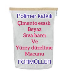 BEYAZ ÇİMENTO ESASLI VE POLİMER KATKILI SIVA HARCI VE YÜZEY DÜZELTME MACUNU ÜRETİM FORMÜLLERİ VE ÜRETİM YÖNTEMLERİ