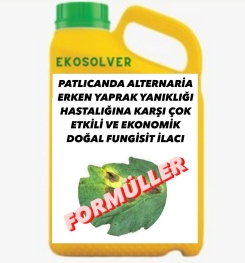 PATLICANDA ALTERNARİA ERKEN YAPRAK YANIKLIĞI HASTALIĞINA KARŞI ÇOK ETKİLİ VE EKONOMİK DOĞAL FUNGİSİT İLACI İMALAT FORMÜLÜ VE ÜRETİM YÖNTEMİ VE UYGULAMA DOZAJLARI