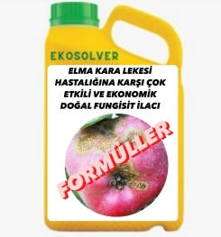 ELMA KARA LEKESİ HASTALIĞINA KARŞI ÇOK ETKİLİ VE EKONOMİK DOĞAL FUNGİSİT İLACI İMALAT FORMÜLÜ VE ÜRETİM YÖNTEMİ VE UYGULAMA DOZAJLARI