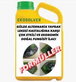 GÜLDE ALTERNARİA YAPRAK LEKESİ HASTALIĞINA KARŞI ÇOK ETKİLİ VE EKONOMİK DOĞAL FUNGİSİT İLACI İMALAT FORMÜLÜ VE ÜRETİM YÖNTEMİ VE UYGULAMA DOZAJLARI