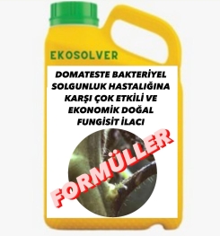 DOMATESTE BAKTERİYEL SOLGUNLUK HASTALIĞINA KARŞI ÇOK ETKİLİ VE EKONOMİK DOĞAL FUNGİSİT İLACI İMALAT FORMÜLÜ VE ÜRETİM YÖNTEMİ VE UYGULAMA DOZAJLARI