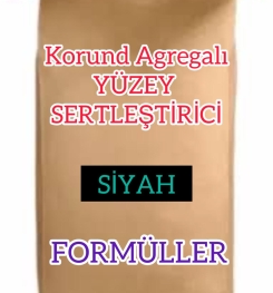 KORUND AGREGALI YÜZEY SERTLEŞTİRİCİ ( SİYAH ) ÜRETİM FORMÜLLERİ VE ÜRETİM YÖNTEMLERİ