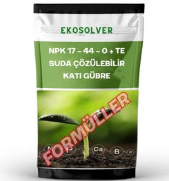 NPK 17 - 44 - 0 + TE SUDA ÇÖZÜLEBİLİR KATI GÜBRE ÜRETİM FORMÜLLERİ VE ÜRETİM YÖNTEMLERİ