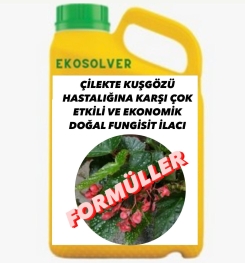 ÇİLEKTE KUŞGÖZÜ HASTALIĞINA KARŞI ÇOK ETKİLİ VE EKONOMİK DOĞAL FUNGİSİT İLACI İMALAT FORMÜLÜ VE ÜRETİM YÖNTEMİ VE UYGULAMA DOZAJLARI